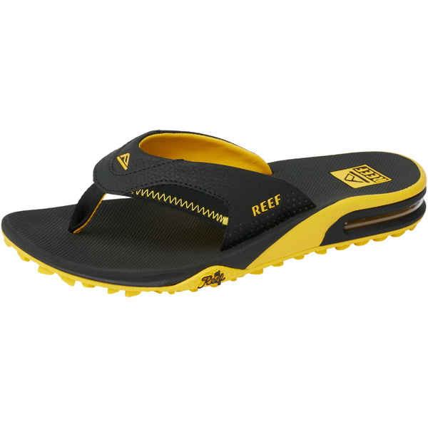 2026 Reef Männer Fanning Pregame Sandalen CJ7225  Black / Gelb
